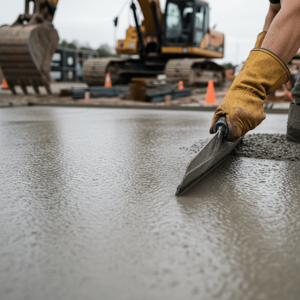 Concrete floor finishing
